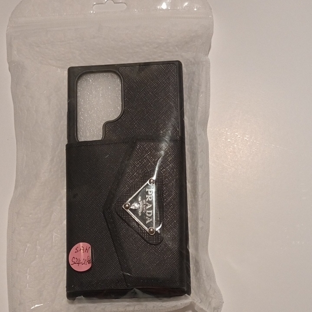 Prada Black Protective Phone Case for Samsung Galaxy S24 Ultra